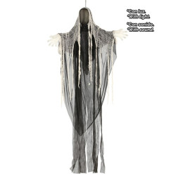 Muneco colgante sin cara luz y sonido 175 cms