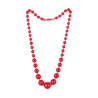 Collar andaluza sevillana rojo de bolas