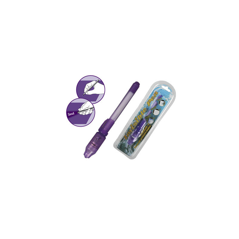 Boligrafo invisible con luz ultravioleta