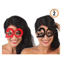 Gafas 20 cumpleanos roja o negra