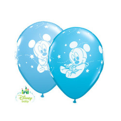 Globos de mickey bebe latex 11 28 cm para cumpleanos unidad