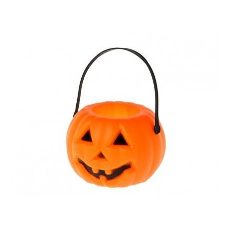 Calabaza con luz 8 cm para decoracion halloween barata