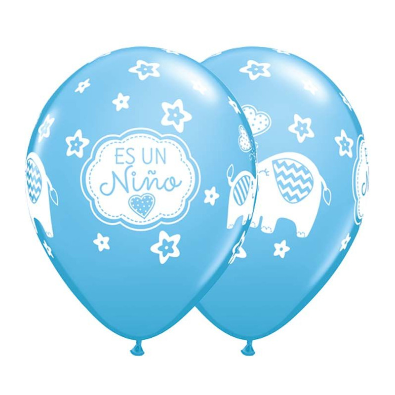 Globo es un nino elefante babyshower qualatex de 6 uds 30 cm