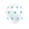 Globos blancos lunares azules 8 uds 11 30 cm