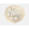 Globos vivan los novios latex marfil para boda