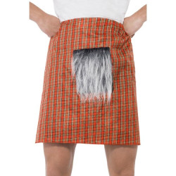 Falda escocesa con pelo